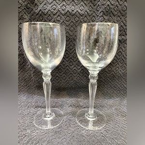 Set of 8 Waterford Crystal Carleton Platinum rimmed Wine Glasses